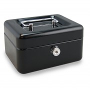 Caissette à monnaie 6 compartiments 152x115x80mm noire