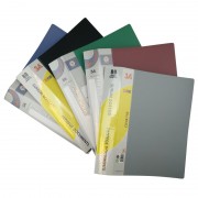 Protège documents souple assortiment de couleurs N,B,R,G 80 pochettes