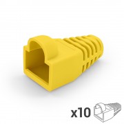 Manchon de protection souple pour connecteurs RJ45 jaune sachet de 10