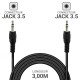 Cordon audio Jack 3.5 stéréo M/M 3.00m