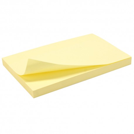 Bloc note repositionnable jaune 100 feuilles 75x125mm unité
