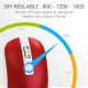 Souris Sans Fil Optique avec Nano Récepteur USB et Sensibilité Réglable Rouge