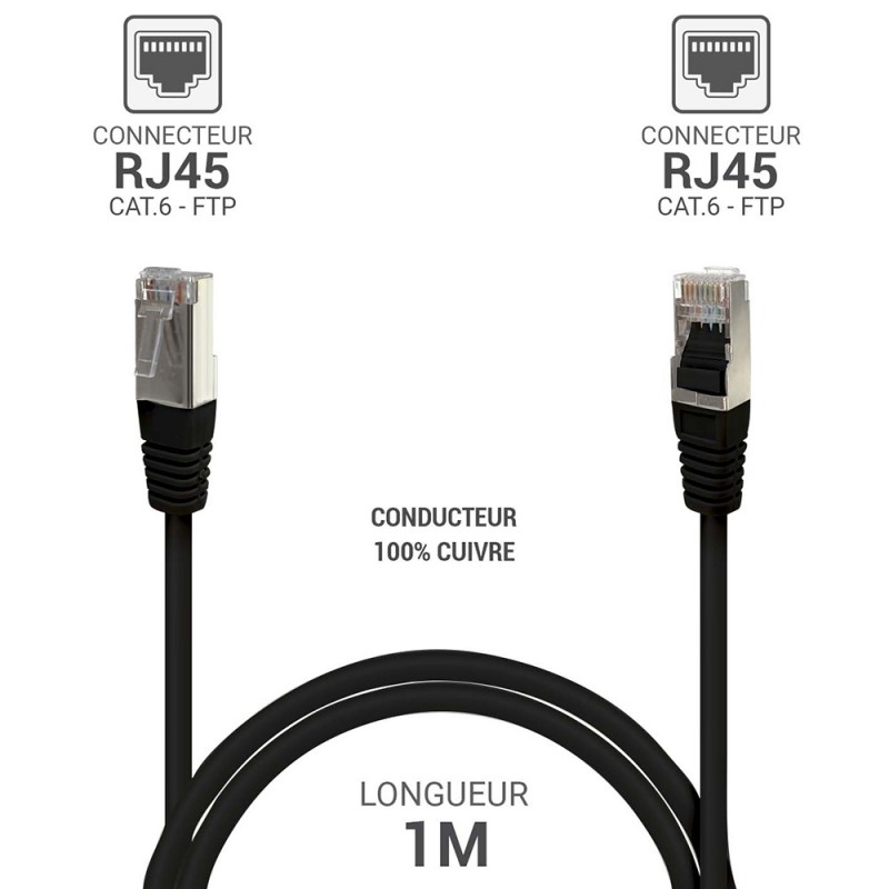 Bobine Réseau, Rj45, 100m, Multibrins, S/ftp, Cuivre Pur, Blindé, Pas Cher