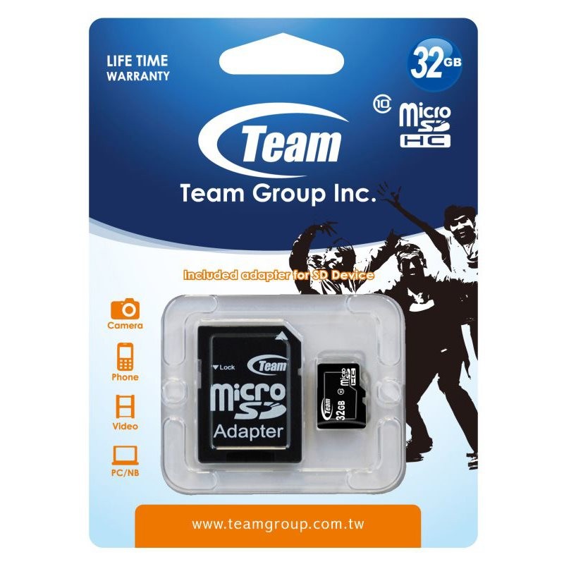 Carte mémoire TeamGroup Micro SD 32GB avec adaptateur