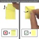 Notes adhésives repositionnables Pack 12 mini blocs jaunes 37,5x50mm