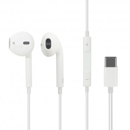 Ecouteurs Blanc USB type C Intra-auriculaire avec Micro et boutons