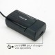 Chargeur de piles par port USB + 1 port USB supplémentaire