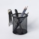 Pot à crayons mesh métal 100 x 90mm noir