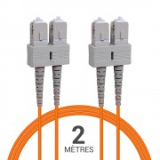 Jarretière optique multimode OM1 62.5/125 duplex Zipp orange SC/SC 2.00m