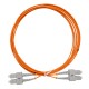Jarretière optique Multim OM1 62.5/125 duplex Zipp orange SC/SC 3.00m