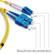 Jarretière optique monomode OS2 9/125 duplex Zipp jaune SC/LC 1.00m