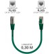 Câble réseau RJ45 Cat. 6a 100% cuivre S/FTP LSOH vert 0.30m